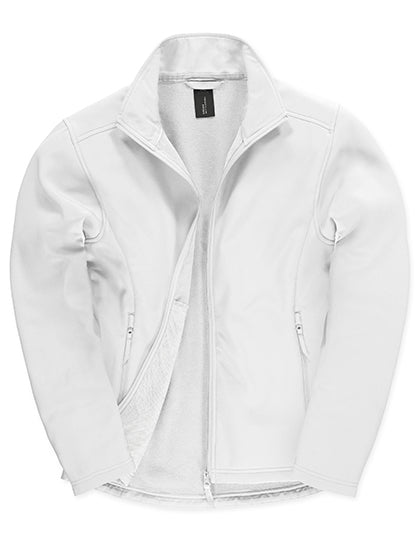 B&C COLLECTION Men´s Jacket Softshell ID.701 in White/White – mit Firmenlogo individualisierbar