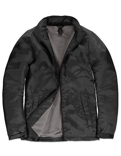 B&C COLLECTION Women´s Jacket Multi-Active in Black/Warm Grey – mit Firmenlogo individualisierbar