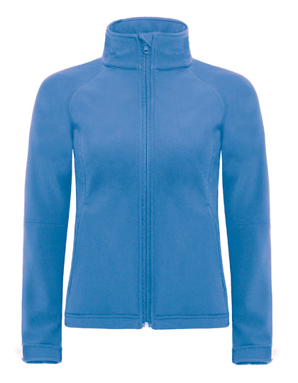 B&C COLLECTION Women´s Hooded Softshell in Azure – mit Firmenlogo individualisierbar