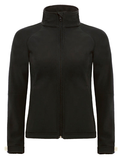 B&C COLLECTION Women´s Hooded Softshell in Black – mit Firmenlogo individualisierbar