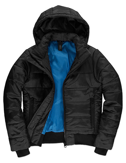 B&C COLLECTION Women´s Jacket Superhood in Black/Cobalt Blue – mit Firmenlogo individualisierbar