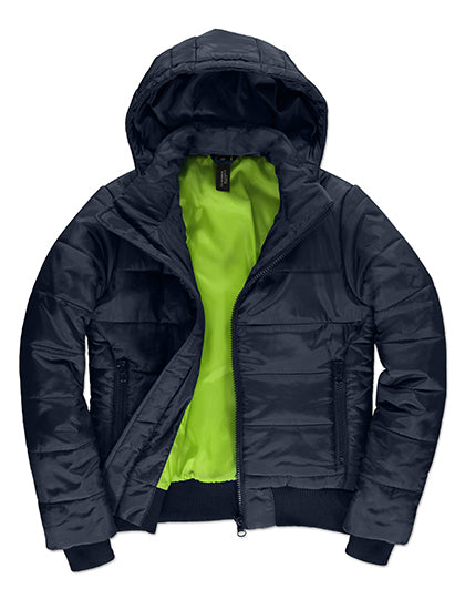 B&C COLLECTION Women´s Jacket Superhood in Navy/Neon Green – mit Firmenlogo individualisierbar