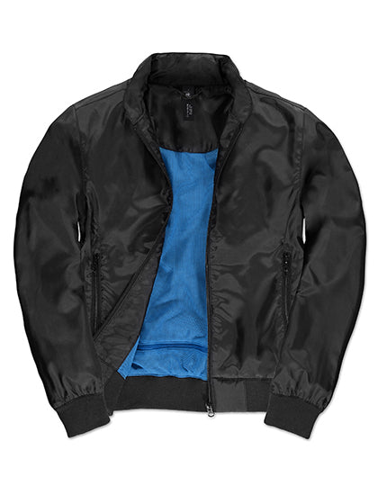 B&C COLLECTION Women´s Jacket Trooper in Black/Cobalt Blue – mit Firmenlogo individualisierbar
