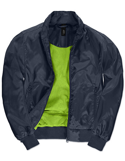 B&C COLLECTION Women´s Jacket Trooper in Navy/Neon Green – mit Firmenlogo individualisierbar