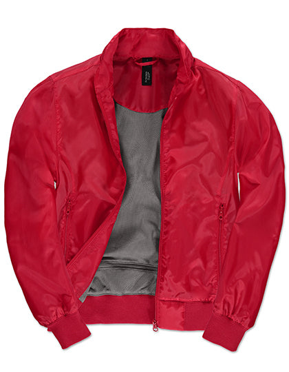 B&C COLLECTION Women´s Jacket Trooper in Red/Warm Grey – mit Firmenlogo individualisierbar