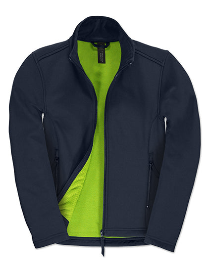 B&C COLLECTION Women´s Jacket Softshell ID.701 in Navy/Neon Green – mit Firmenlogo individualisierbar