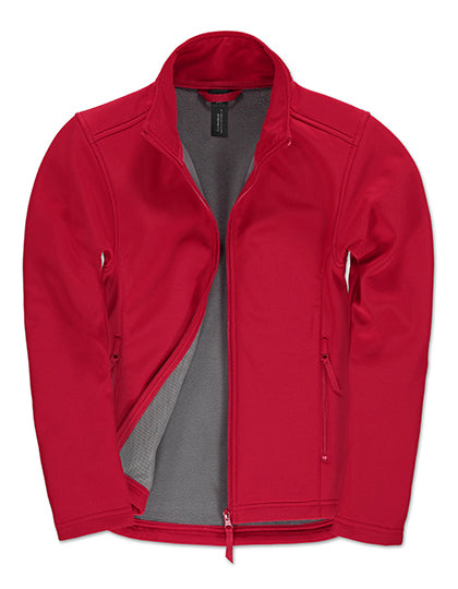 B&C COLLECTION Women´s Jacket Softshell ID.701 in Red/Warm Grey – mit Firmenlogo individualisierbar