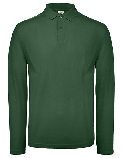 Men´s Long Sleeve Polo ID.001 von B&C BE INSPIRED – Produkt- und Farbansicht für Textildruck und Stickerei