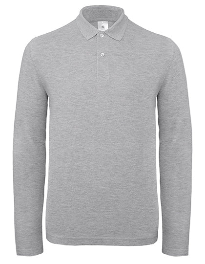 Men´s Long Sleeve Polo ID.001 von B&C BE INSPIRED – Produkt- und Farbansicht für Textildruck und Stickerei
