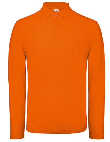 Men´s Long Sleeve Polo ID.001 von B&C BE INSPIRED – Produkt- und Farbansicht für Textildruck und Stickerei