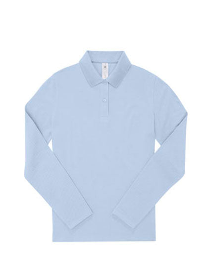 Langarm Polo-Shirt aus Piqué für Damen von B&C BE INSPIRED – Produkt- und Farbansicht für Textildruck und Stickerei