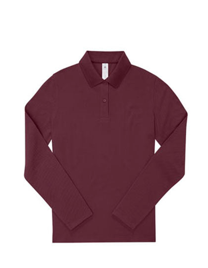 Langarm Polo-Shirt aus Piqué für Damen von B&C BE INSPIRED – Produkt- und Farbansicht für Textildruck und Stickerei