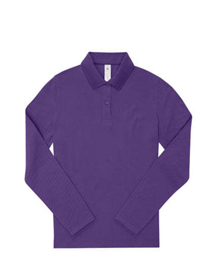 Langarm Polo-Shirt aus Piqué für Damen