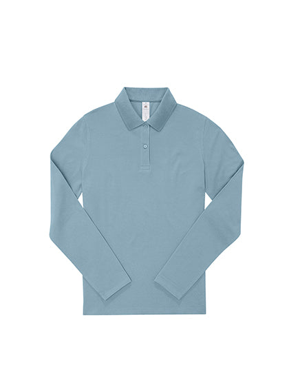 Langarm-Polo-Shirt aus Piqué für Damen