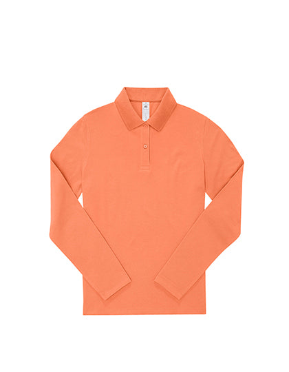 Langarm-Polo-Shirt aus Piqué für Damen von B&C BE INSPIRED – Produkt- und Farbansicht für Textildruck und Stickerei