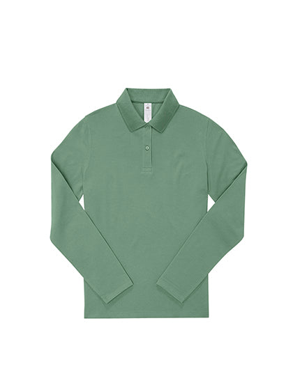 Langarm-Polo-Shirt aus Piqué für Damen von B&C BE INSPIRED – Produkt- und Farbansicht für Textildruck und Stickerei