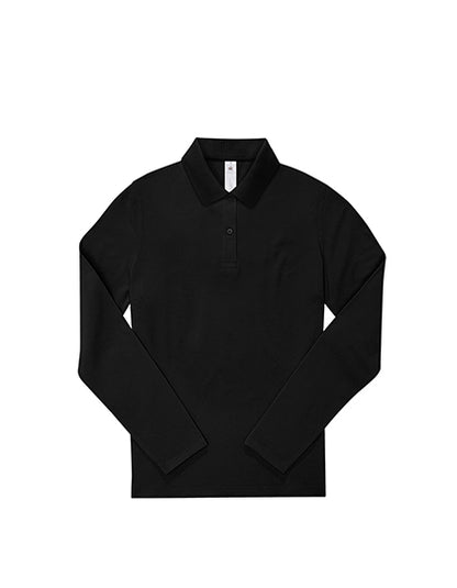 Langarm-Polo-Shirt aus Piqué für Damen