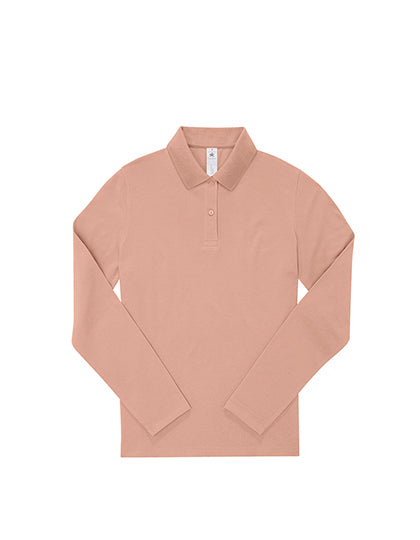 Langarm-Polo-Shirt aus Piqué für Damen