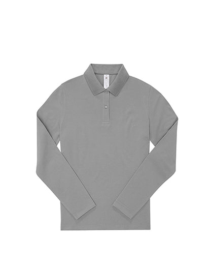 Langarm-Polo-Shirt aus Piqué für Damen