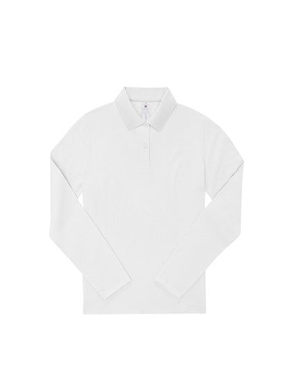 Langarm-Polo-Shirt aus Piqué für Damen