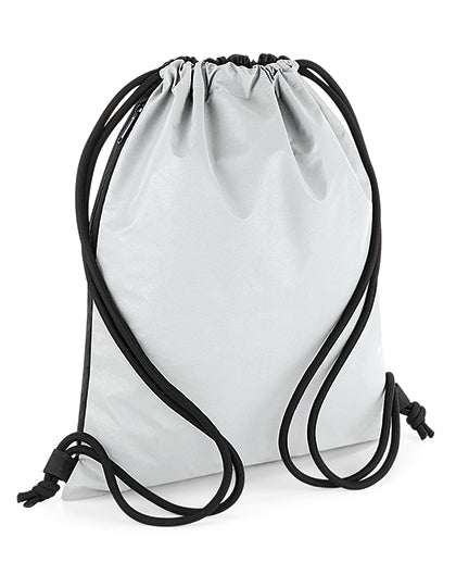 BagBase Reflective Gymsac in Silver Reflective – mit Firmenlogo individualisierbar
