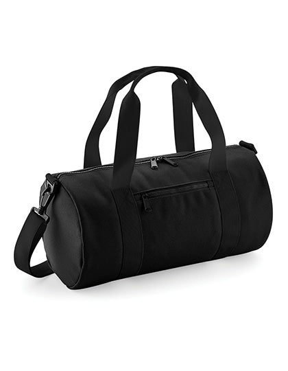 BagBase Mini Barrel Bag in Black – mit Firmenlogo individualisierbar