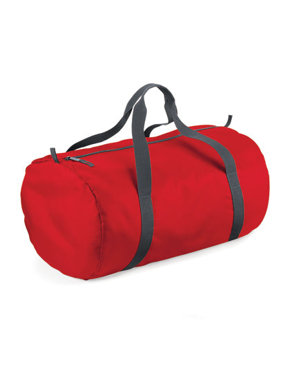BagBase Packaway Barrel Bag in Classic Red – mit Firmenlogo individualisierbar