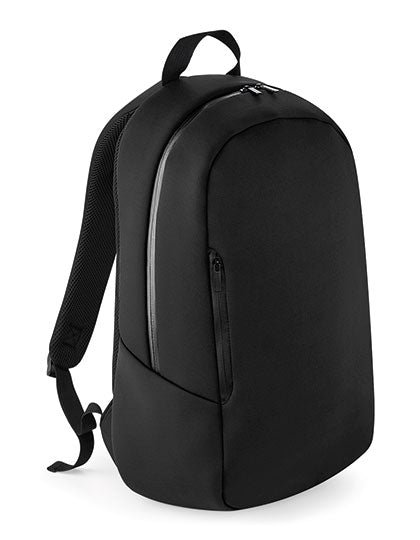 BagBase Scuba Backpack in Black – mit Firmenlogo individualisierbar