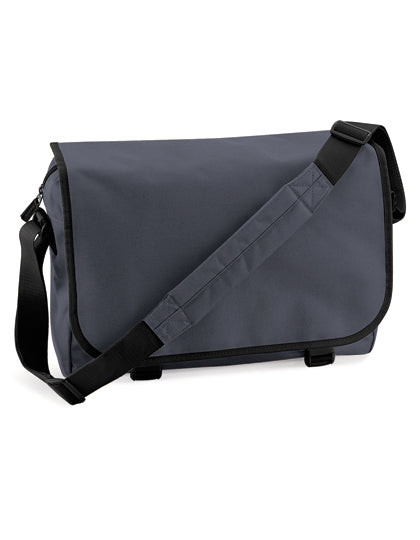 BagBase Messenger Bag in Graphite Grey – mit Firmenlogo individualisierbar