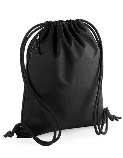 BagBase Recycled Gymsac in Black – mit Firmenlogo individualisierbar