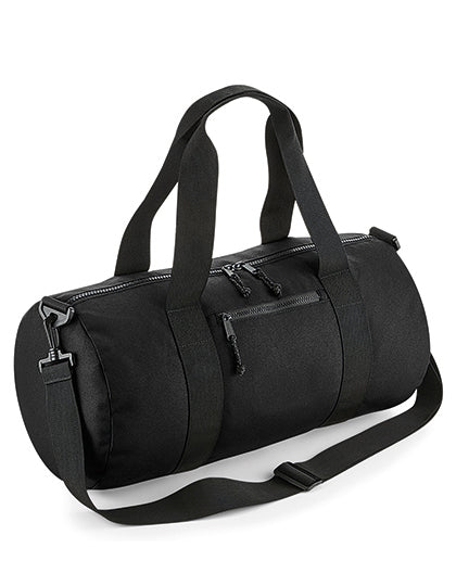 BagBase Recycled Barrel Bag in Black – mit Firmenlogo individualisierbar