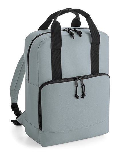 BagBase Recycled Twin Handle Cooler Backpack in Pure Grey – mit Firmenlogo individualisierbar