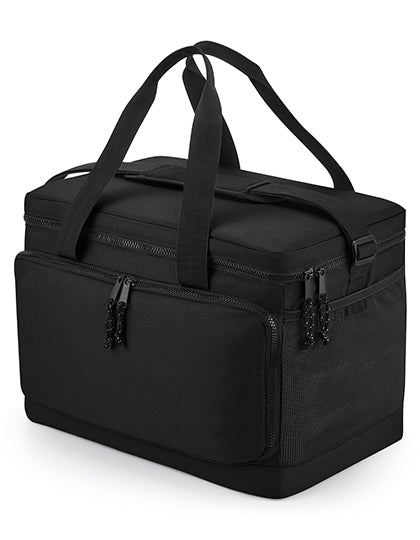 BagBase Recycled Large Cooler Shoulder Bag in Black – mit Firmenlogo individualisierbar