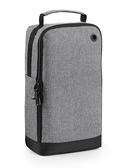 BagBase Athleisure Sports Shoe / Accessory Bag in Grey Marl – mit Firmenlogo individualisierbar