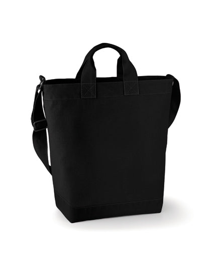 BagBase Canvas Day Bag in Black – mit Firmenlogo individualisierbar