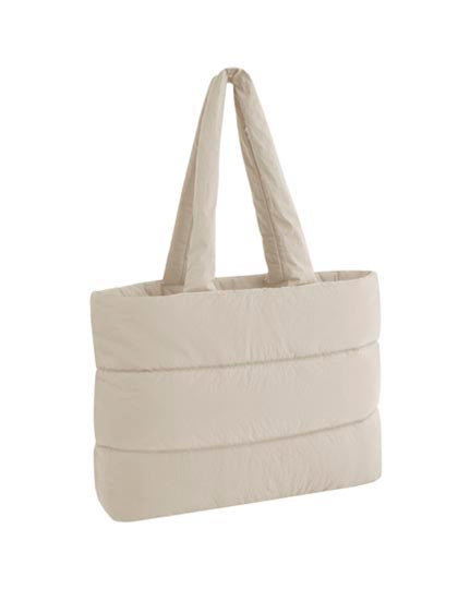 BagBase Quilted tote Bag in Natural Stone – mit Firmenlogo individualisierbar
