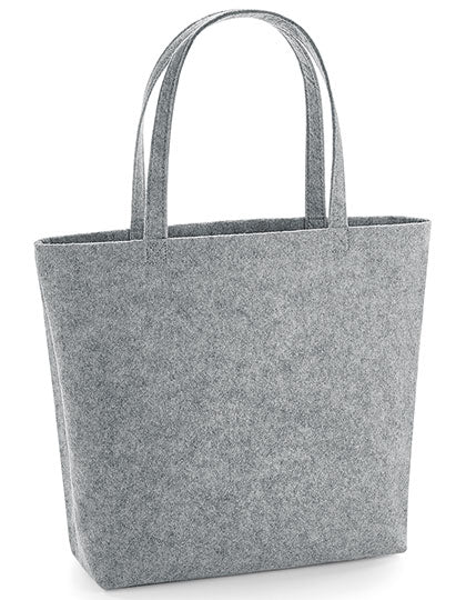 BagBase Felt Shopper in Grey Melange – mit Firmenlogo individualisierbar