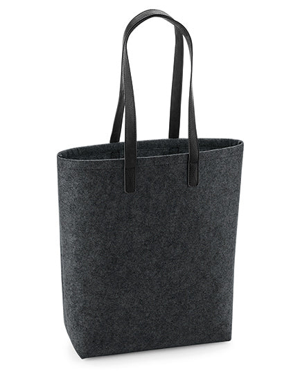 BagBase Premium Felt Bag in Charcoal Melange – mit Firmenlogo individualisierbar