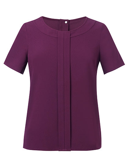 Brook Taverner Women´s Verona Short Sleeve Blouse BR803 in Burgundy