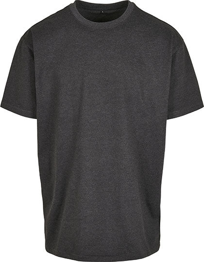 Build Your Brand Heavy Oversize Tee BY102 in Charcoal (Heather)
