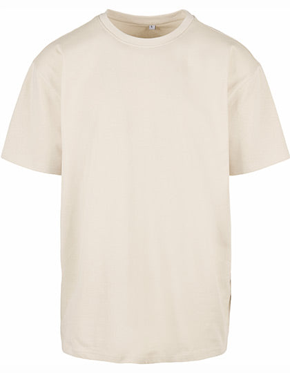 Build Your Brand Heavy Oversize Tee BY102 in Sand
