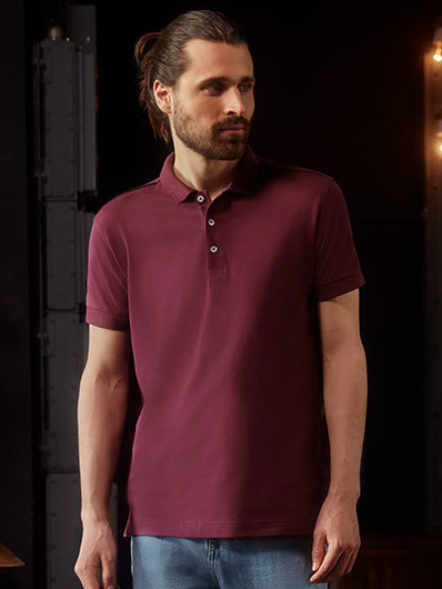 Slim-Fit Stretch-Piqué-Polo