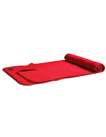 L-merch Fleece Schal in Red – mit Firmenlogo individualisierbar