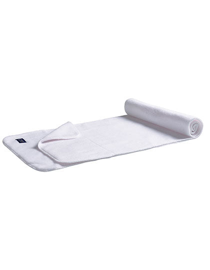 L-merch Fleece Schal in White – mit Firmenlogo individualisierbar