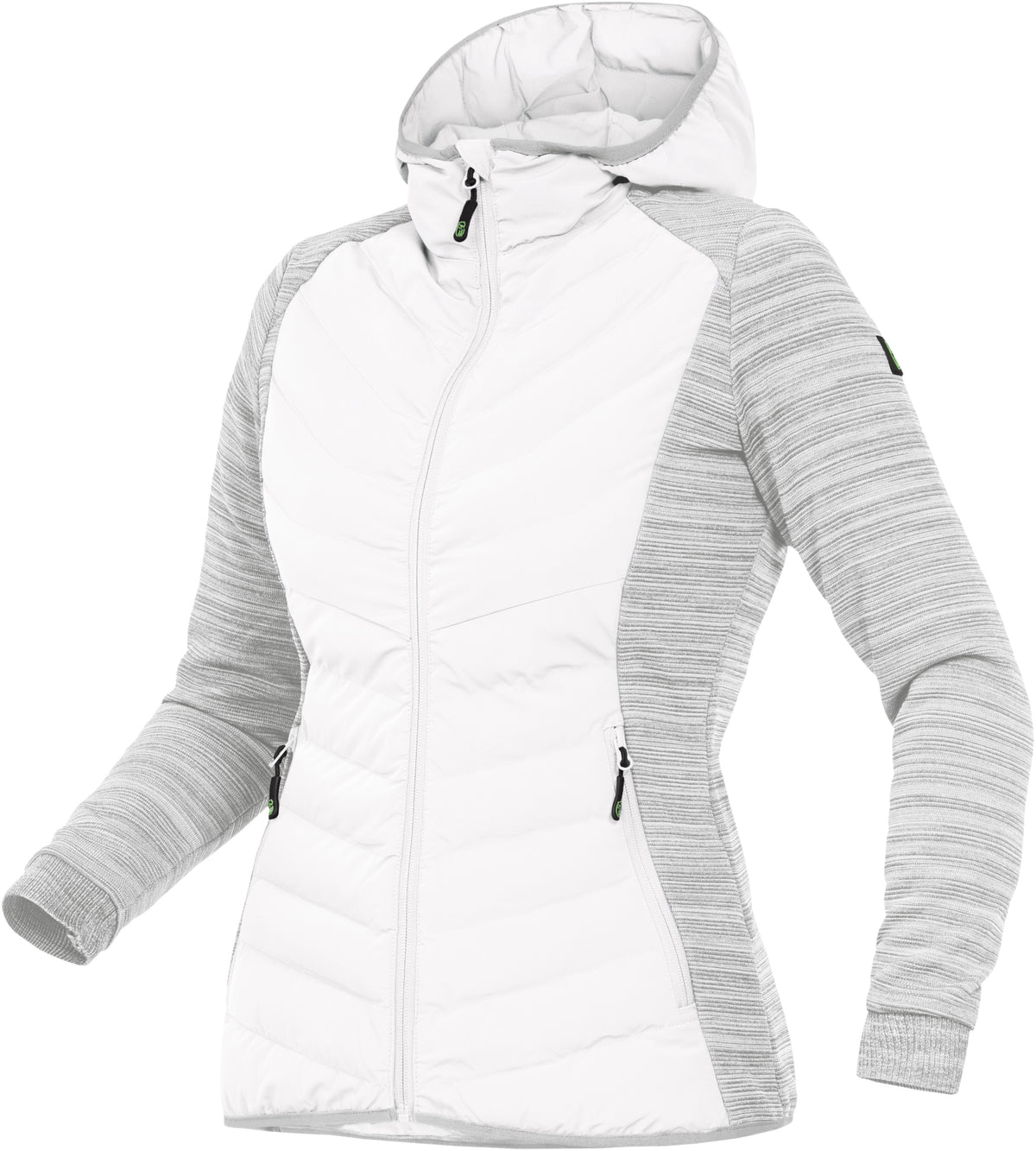 Steppstoffjacke (Damen) mit Kapuze von Leibwächter – Produkt- und Farbansicht für Textildruck und Stickerei