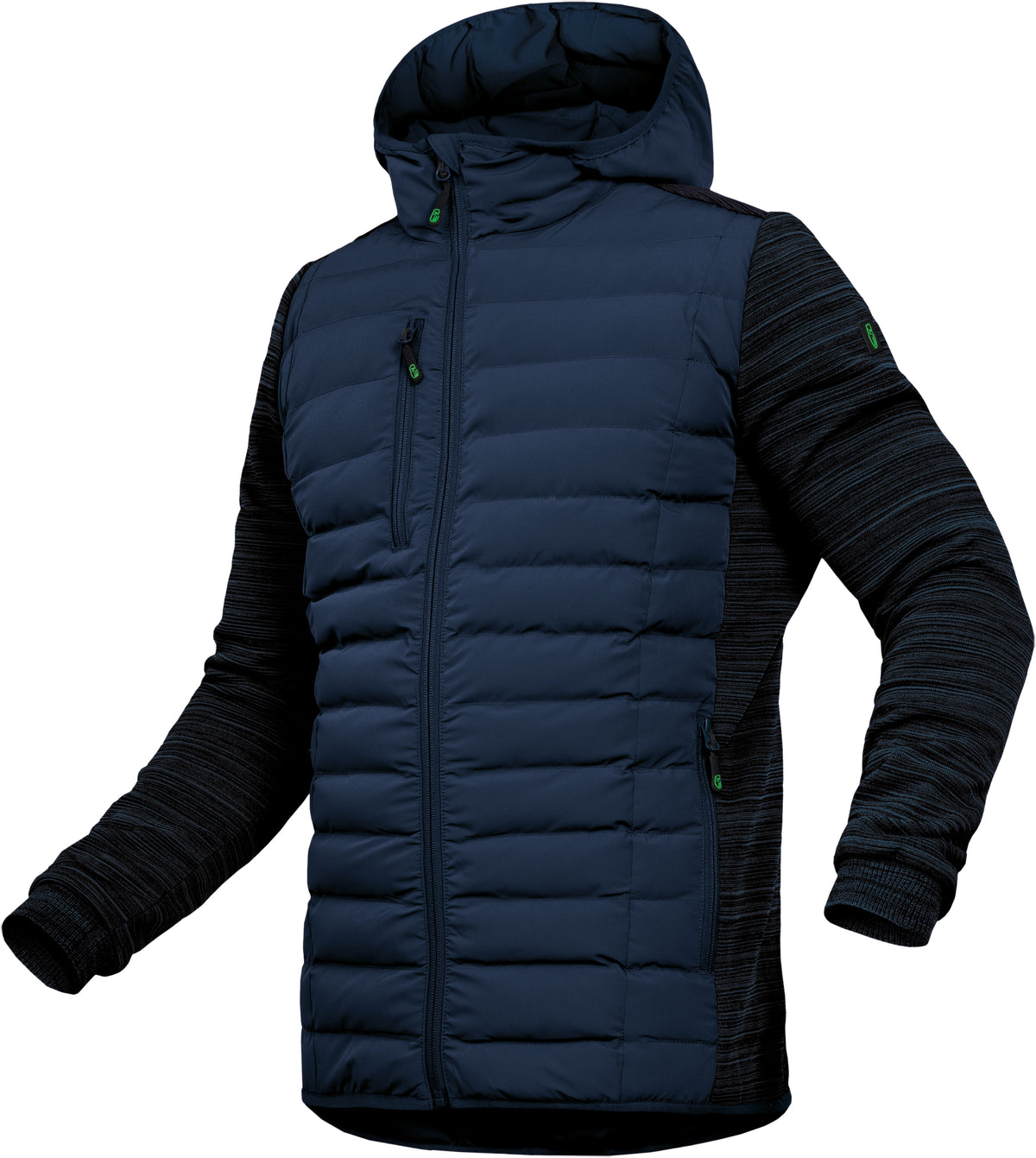 Steppstoffjacke mit Kapuze von Leibwächter – Produkt- und Farbansicht für Textildruck und Stickerei