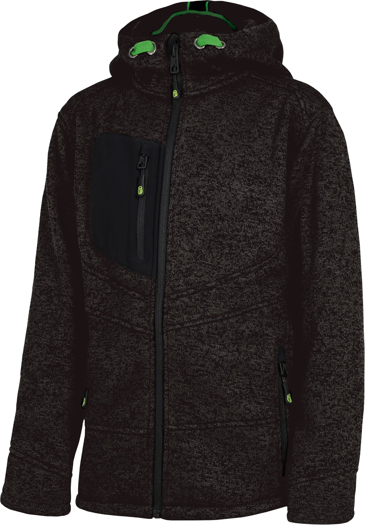 Kinderjacke aus Melange-Strick von Leibwächter – Produkt- und Farbansicht für Textildruck und Stickerei