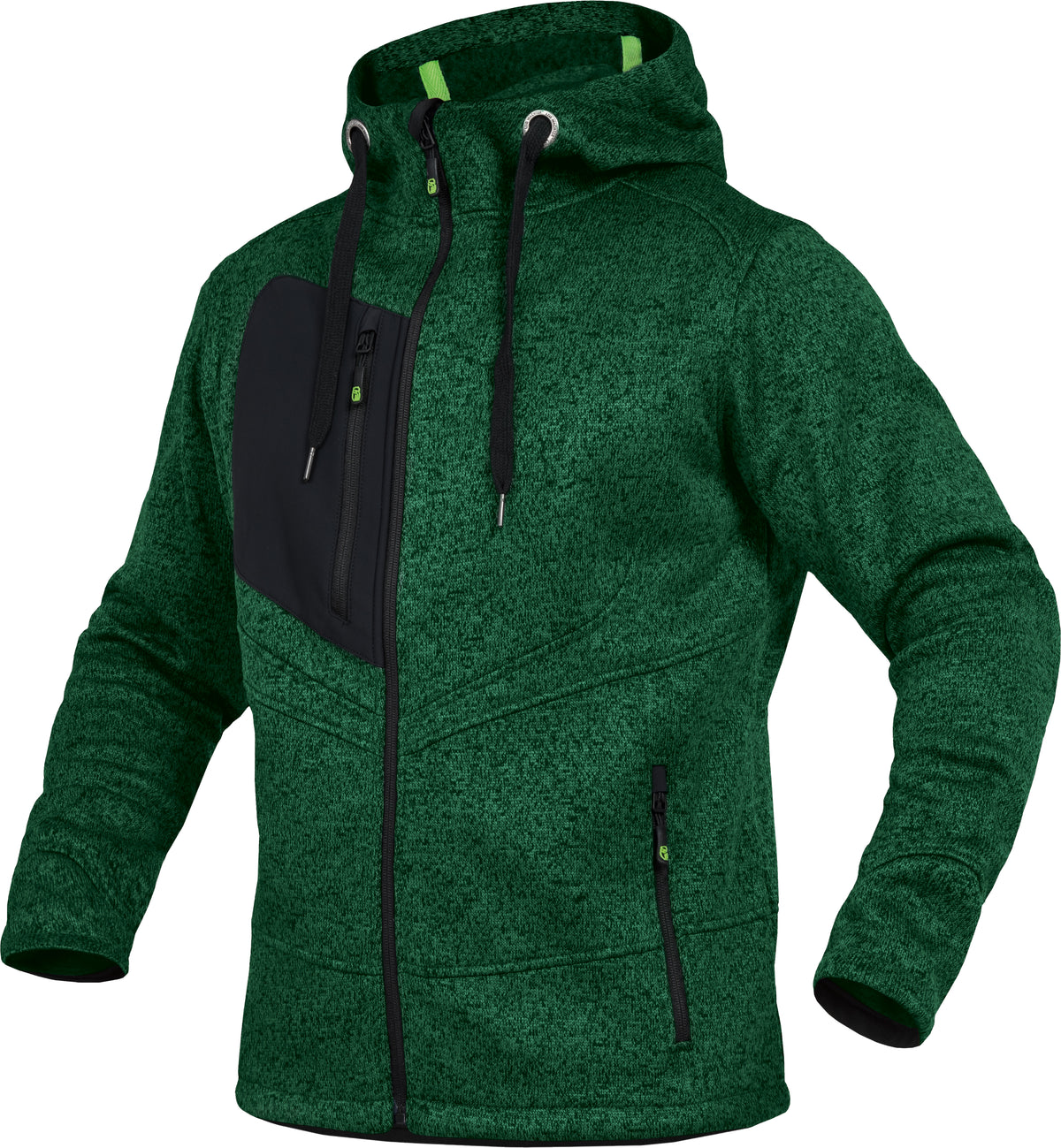 Jacke mit Melange-Strick von Leibwächter – Produkt- und Farbansicht für Textildruck und Stickerei