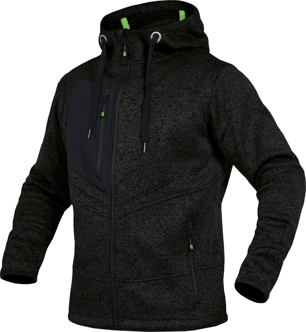 Jacke mit Melange-Strick von Leibwächter – Produkt- und Farbansicht für Textildruck und Stickerei