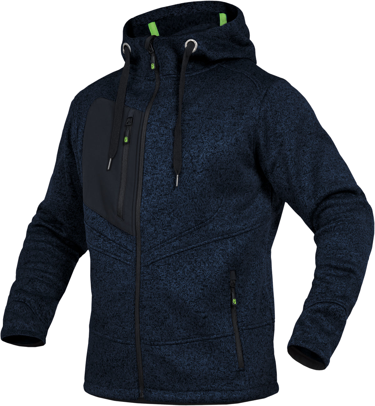 Jacke mit Melange-Strick von Leibwächter – Produkt- und Farbansicht für Textildruck und Stickerei